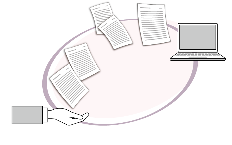 契約書の発行と受取、保管と共有までも可能 契約書の発行と受取、保管と共有までも可能